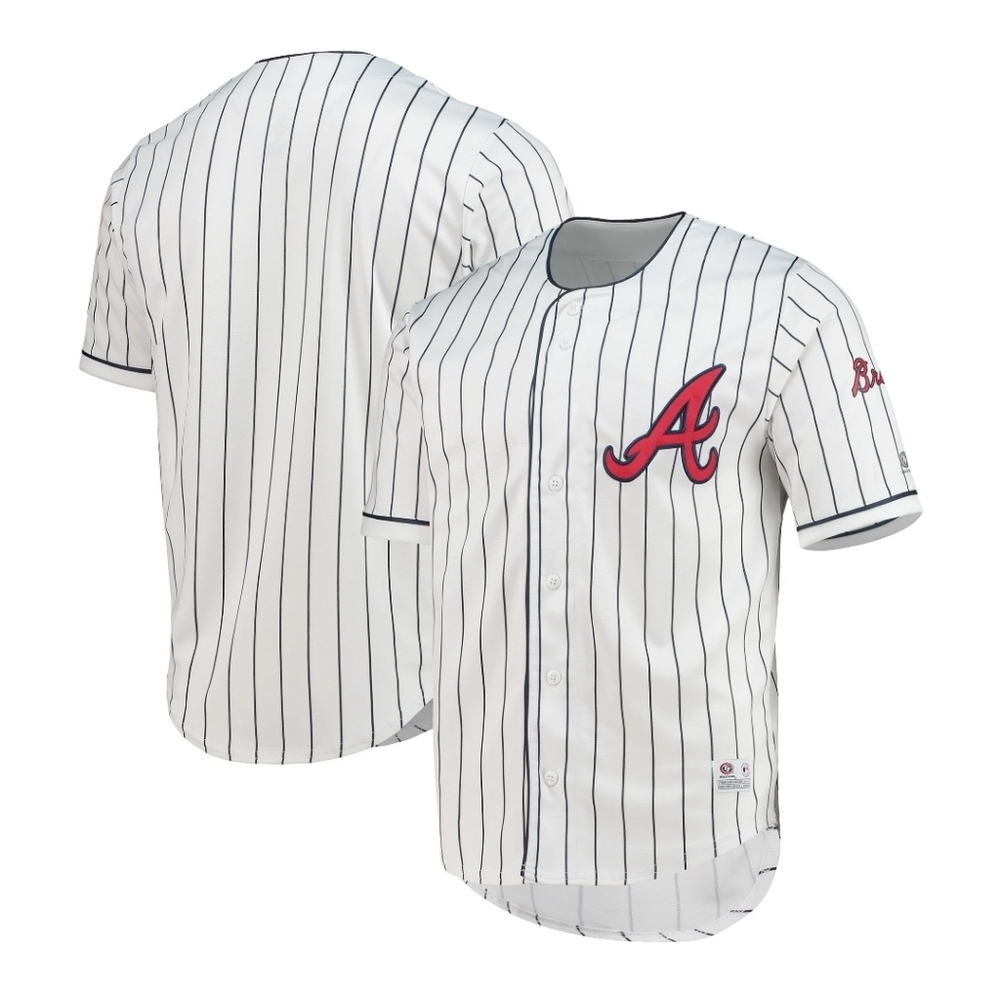 Nwt True Fan Atlanta Braves Button down jersey